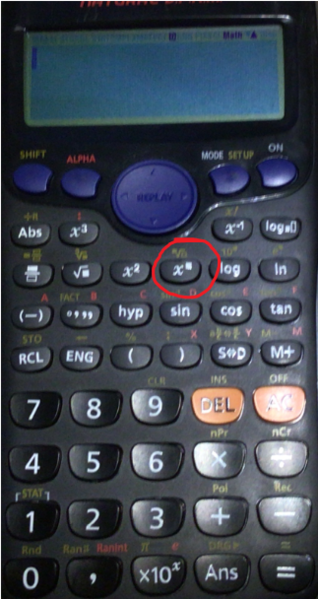 Datei:Taschenrechner Exponent eingeben markiert.png