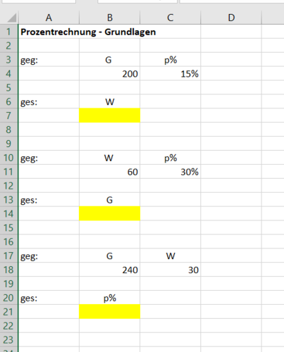 Prozentrechnung Grundlagen Tabellenkalkulation Übung 1.png