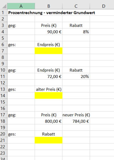 Prozentrechnung verminderter Grundwert Übung 2.png