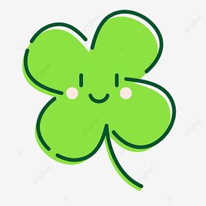 Pngtree-cute-emoji-pack-round-leaf-four-leaf-clover-clipart-png-image 2375547.jpg